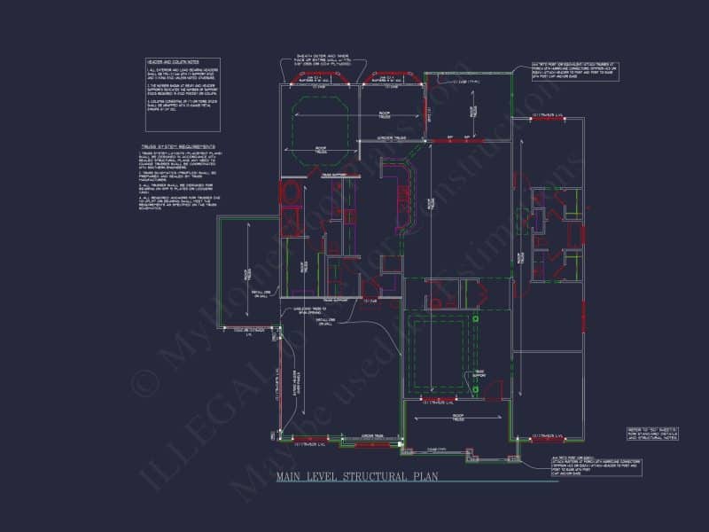 Dream Colonial house Floor Plan: 2-Story Blueprint & CAD Designs