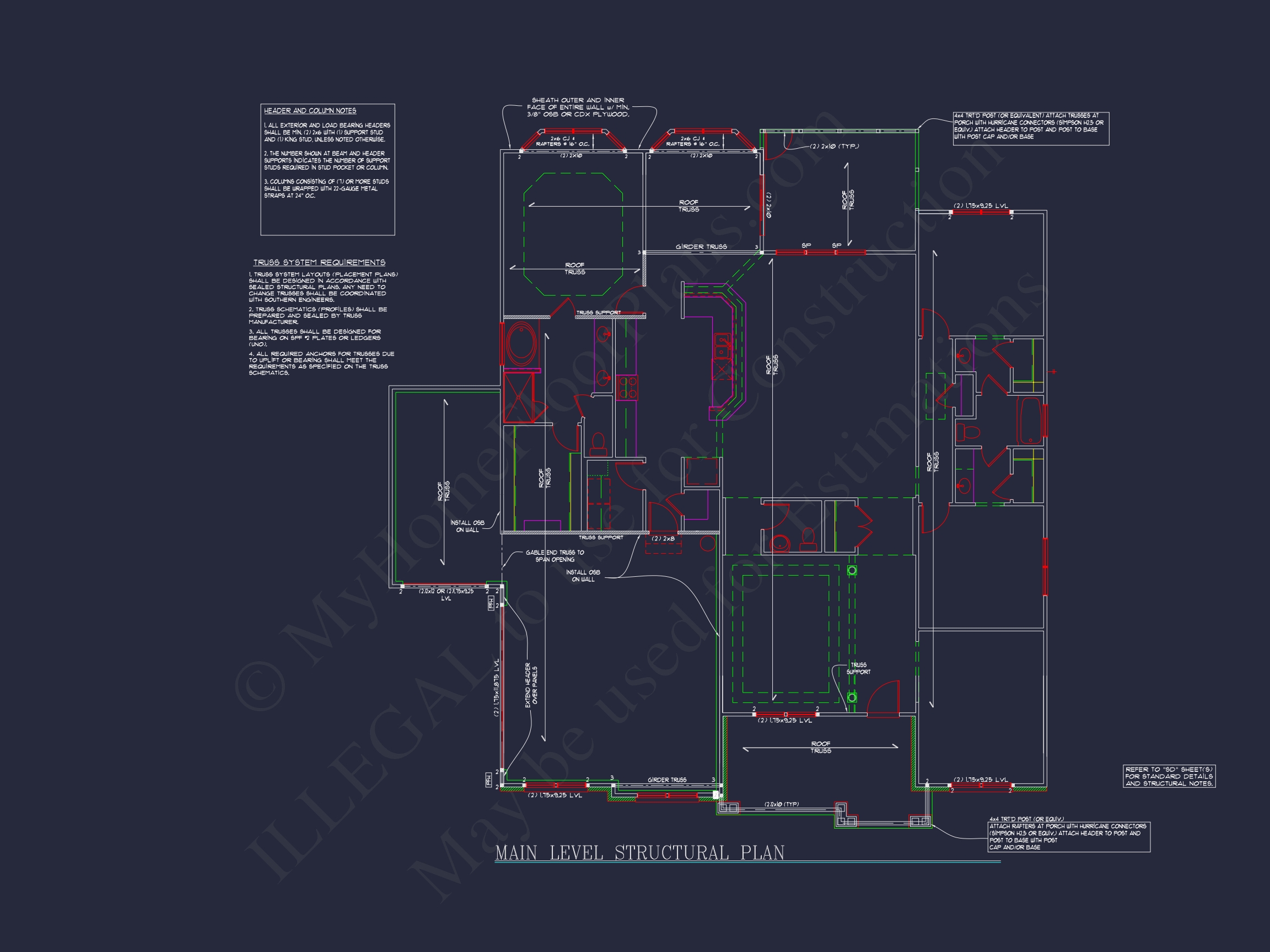 Dream Colonial Home Floor Plan: 2-Story Blueprint & CAD Designs