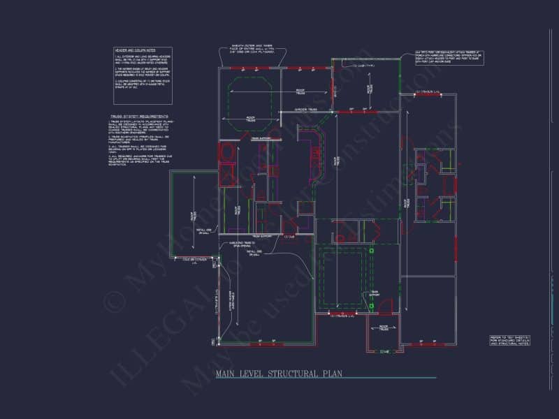 Dream Colonial house Floor Plan: 2-Story Blueprint & CAD Designs