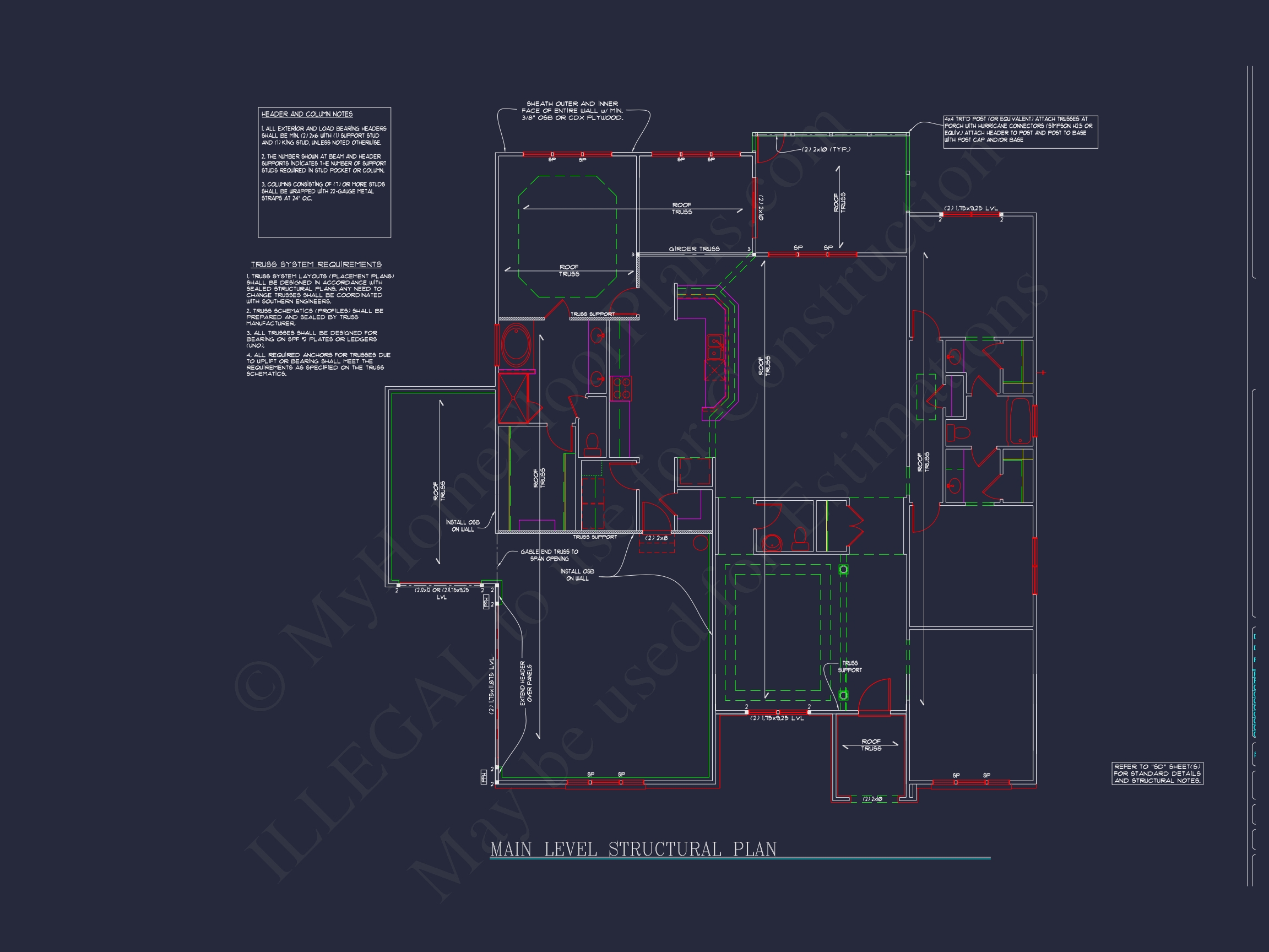 Dream Colonial Home Floor Plan: 2-Story Blueprint & CAD Designs