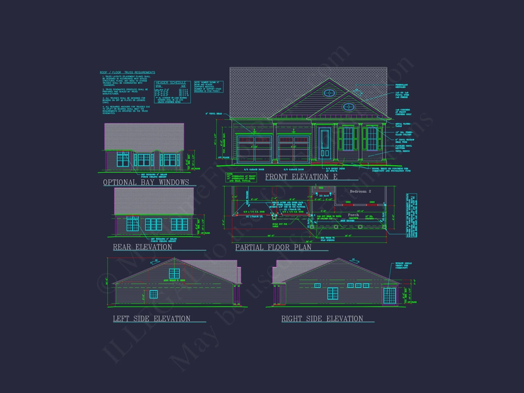 Dream Colonial house Floor Plan: 2-Story Blueprint & CAD Designs