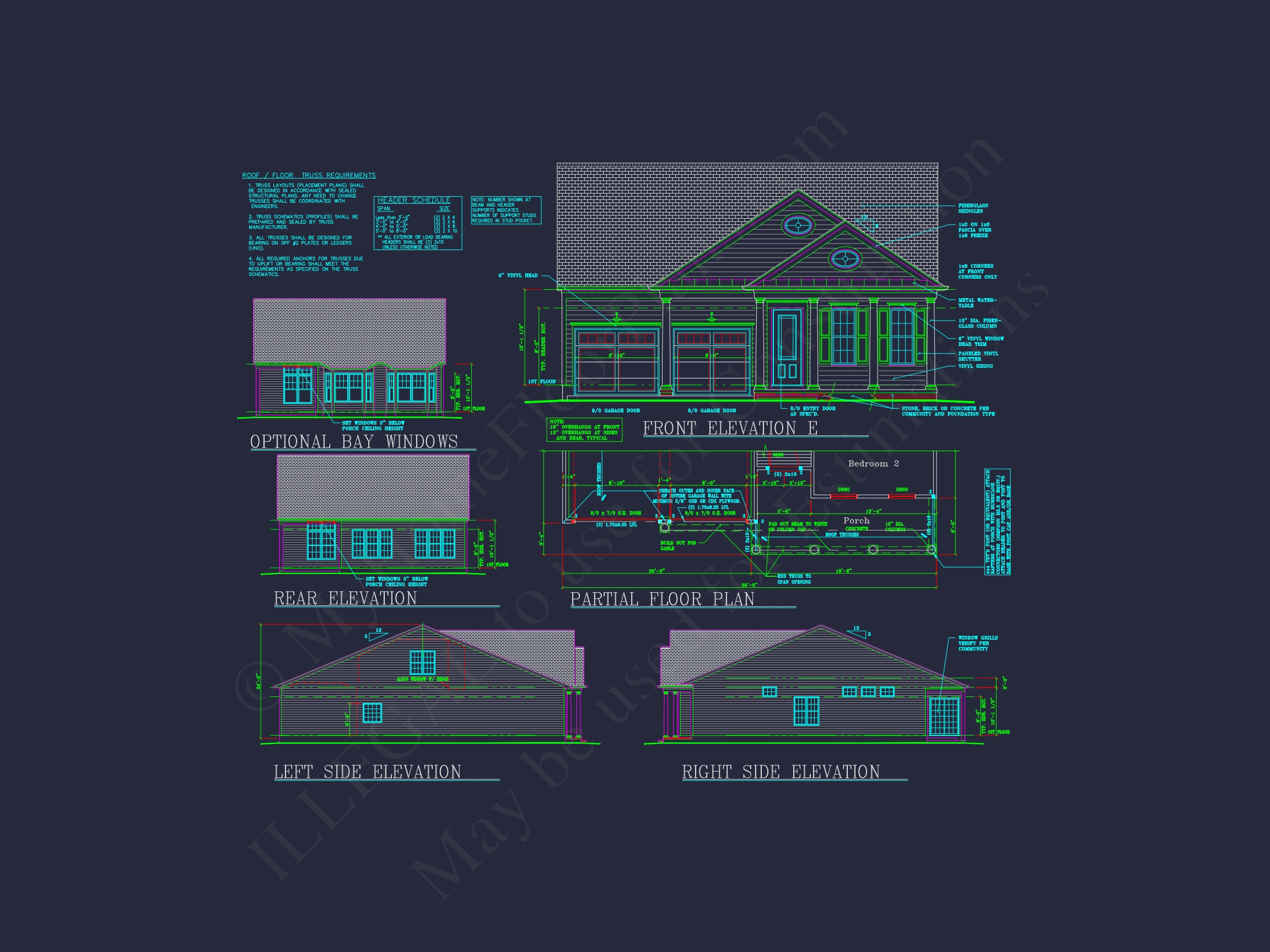 Dream Colonial Home Floor Plan: 2-Story Blueprint & CAD Designs