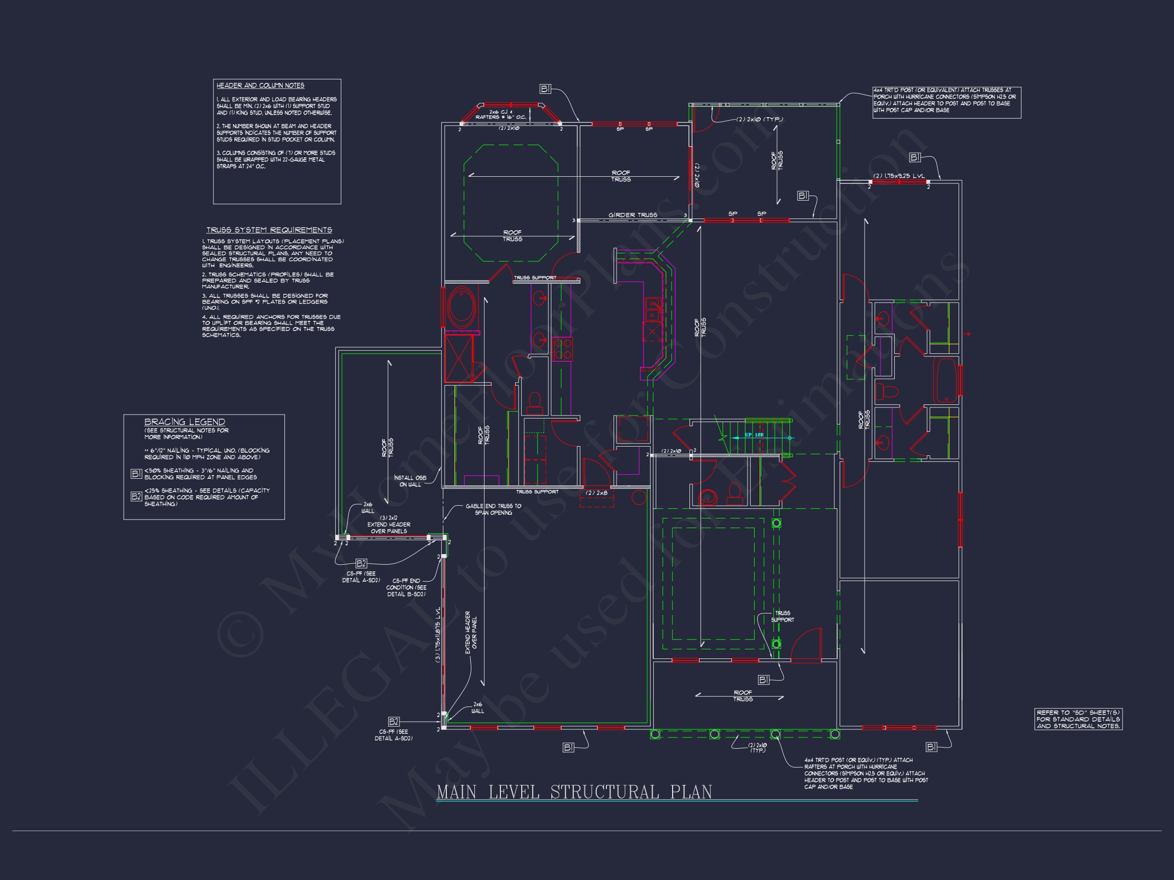 Dream Colonial Home Floor Plan: 2-Story Blueprint & CAD Designs