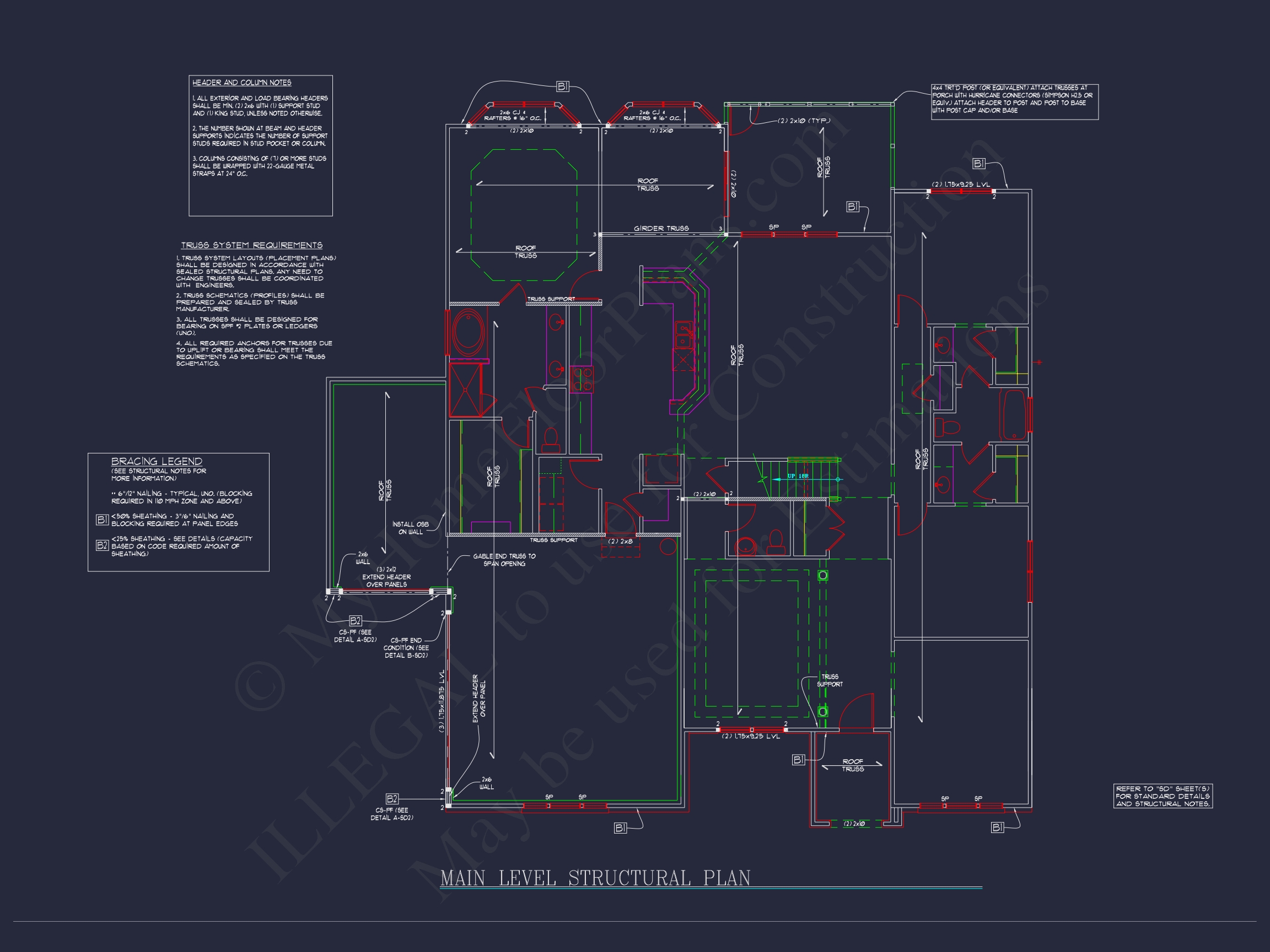 Dream Colonial Home Floor Plan: 2-Story Blueprint & CAD Designs