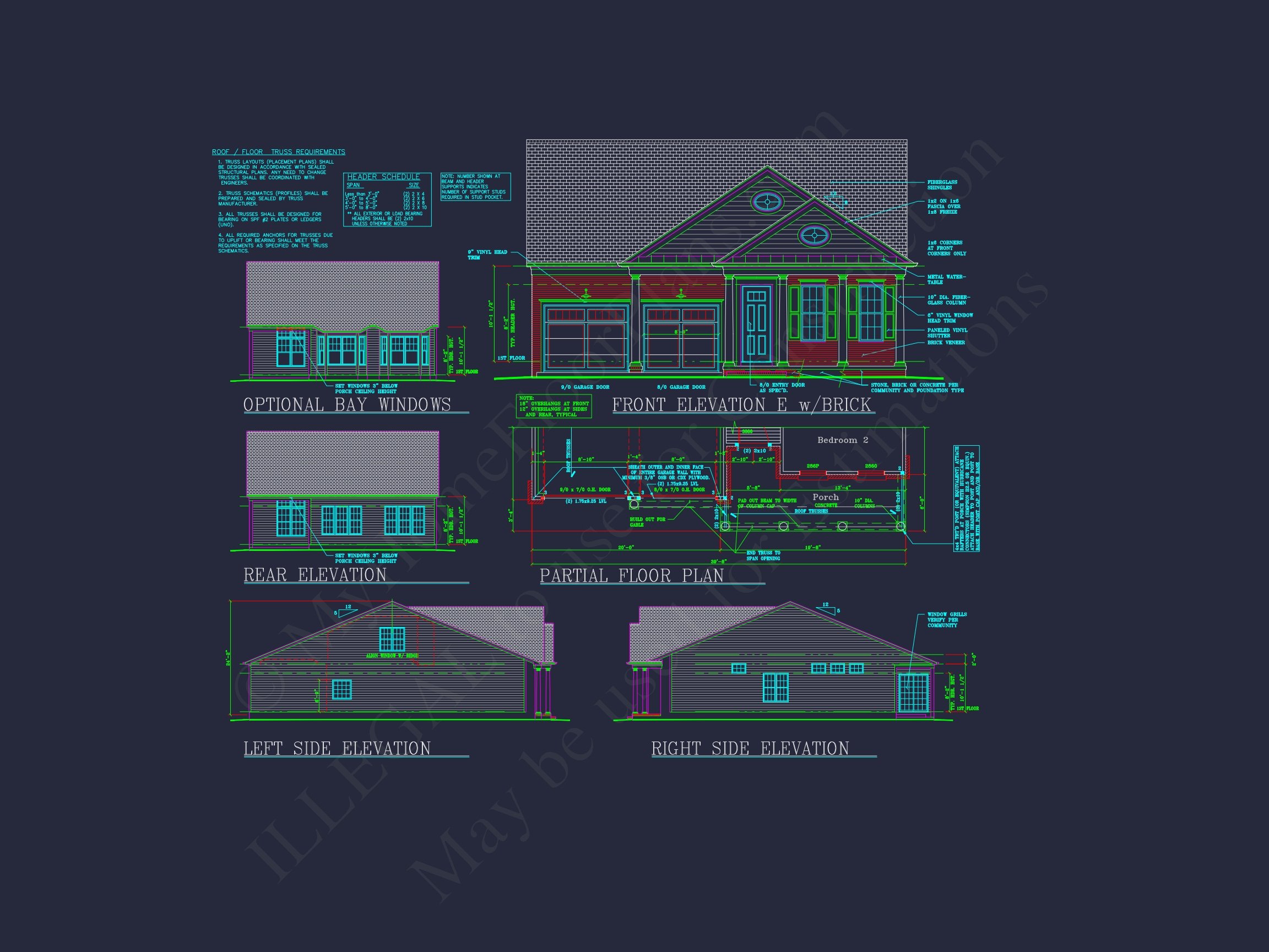 Dream Colonial Home Floor Plan: 2-Story Blueprint & CAD Designs