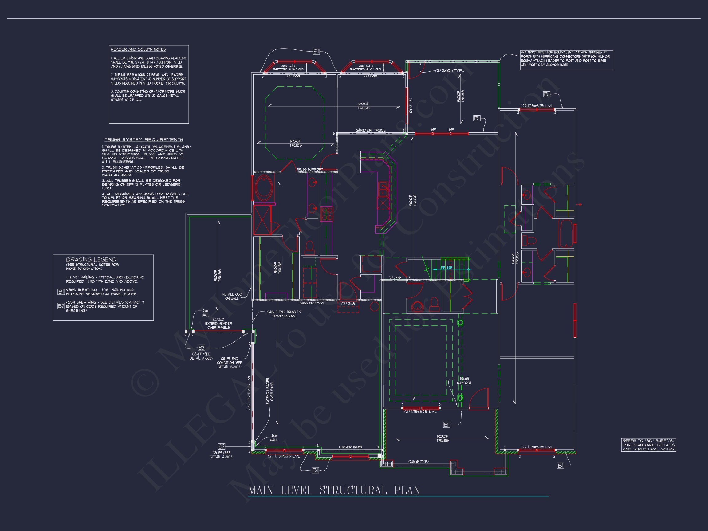 Dream Colonial Home Floor Plan: 2-Story Blueprint & CAD Designs