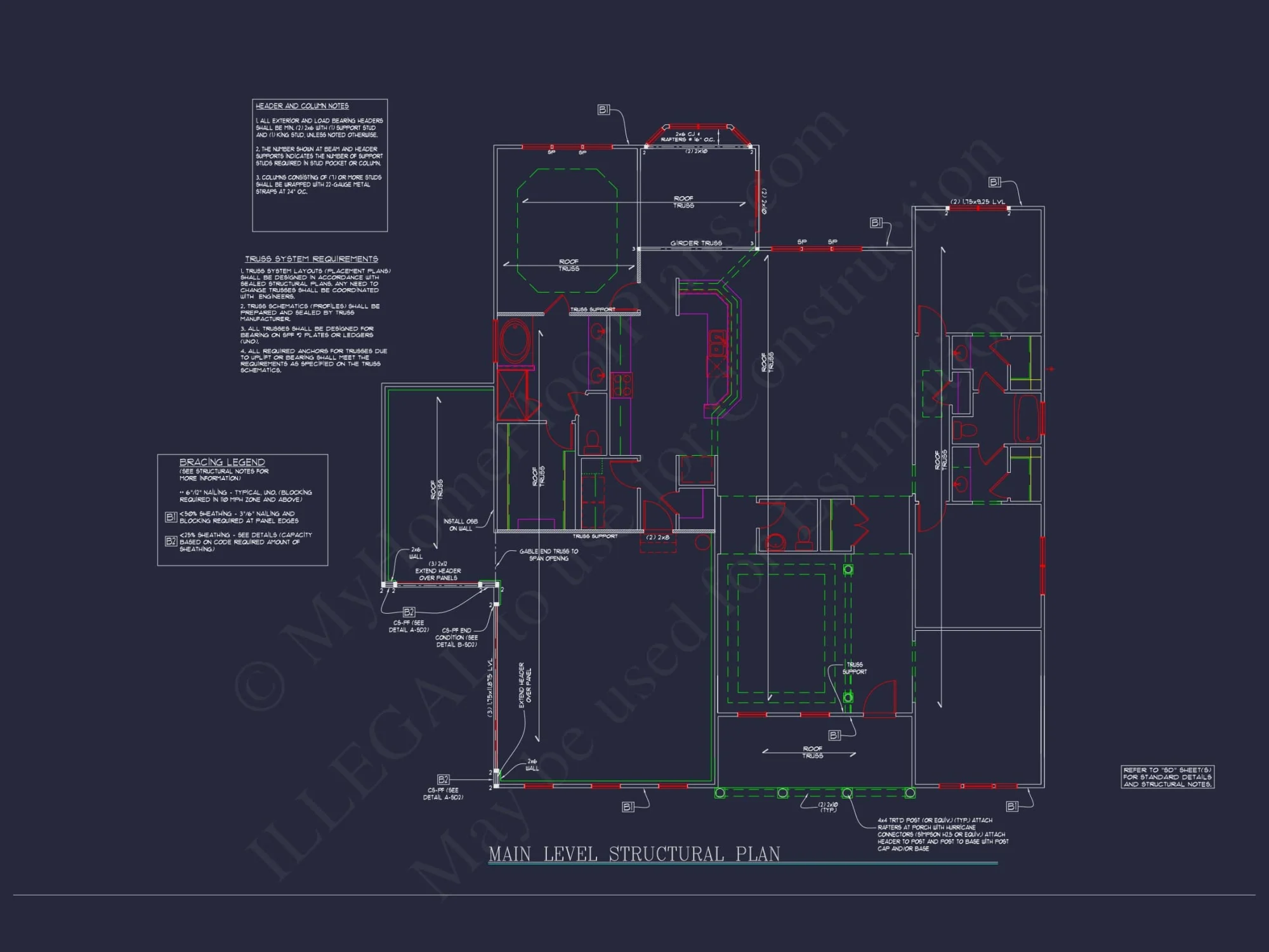 Dream Colonial house Floor Plan: 2-Story Blueprint & CAD Designs