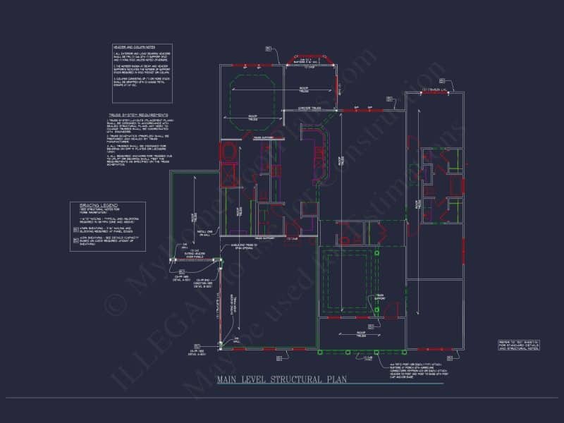 Dream Colonial house Floor Plan: 2-Story Blueprint & CAD Designs