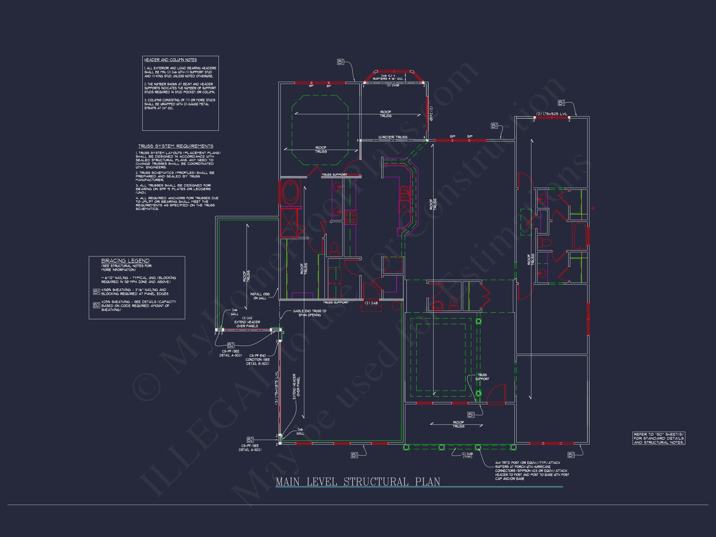 Dream Colonial Home Floor Plan: 2-Story Blueprint & CAD Designs