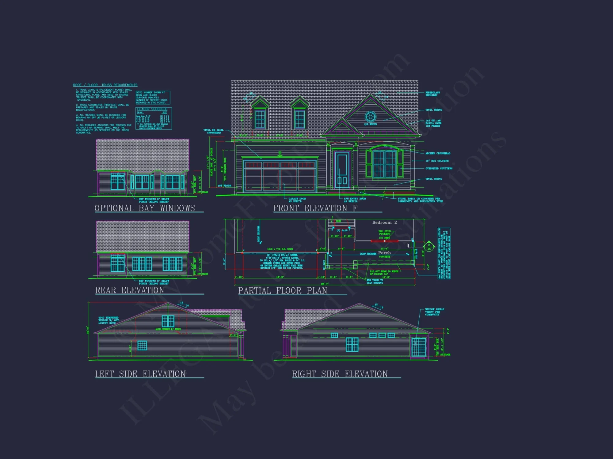 Dream Colonial house Floor Plan: 2-Story Blueprint & CAD Designs