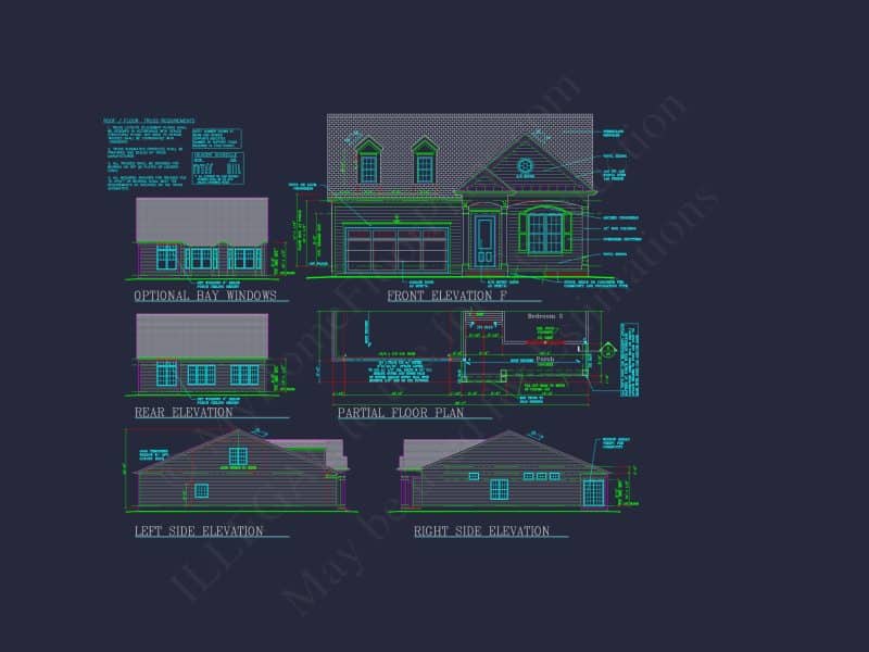 Dream Colonial house Floor Plan: 2-Story Blueprint & CAD Designs