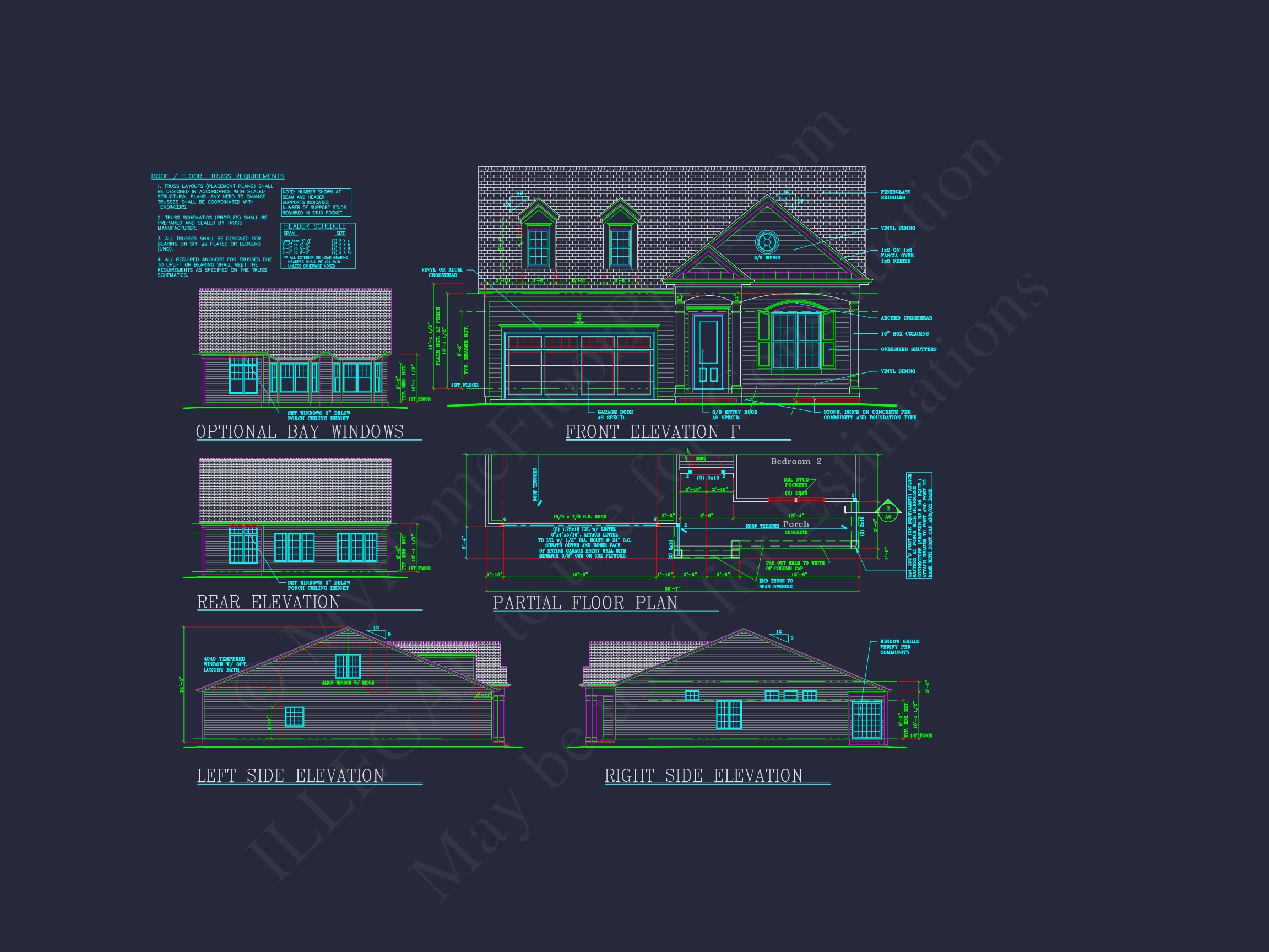 Dream Colonial Home Floor Plan: 2-Story Blueprint & CAD Designs