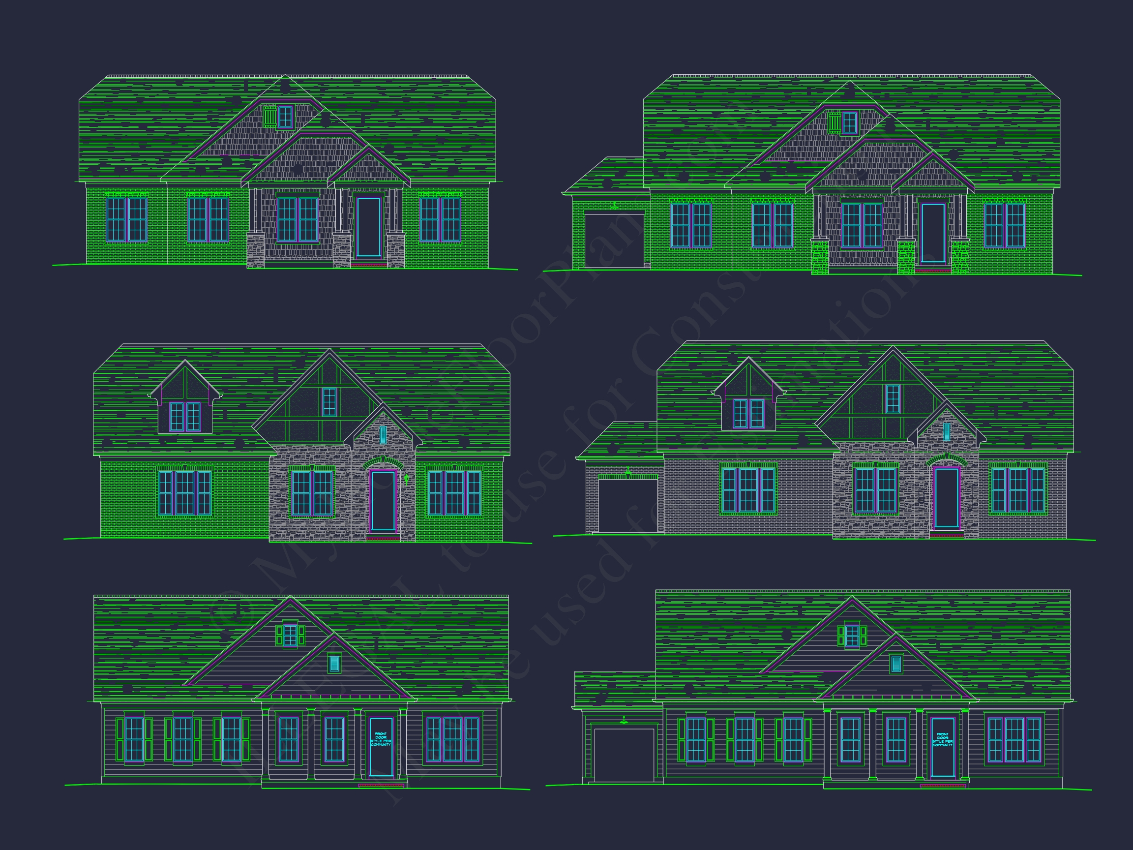 Dream Colonial Home Floor Plan: 2-Story Blueprint & CAD Designs