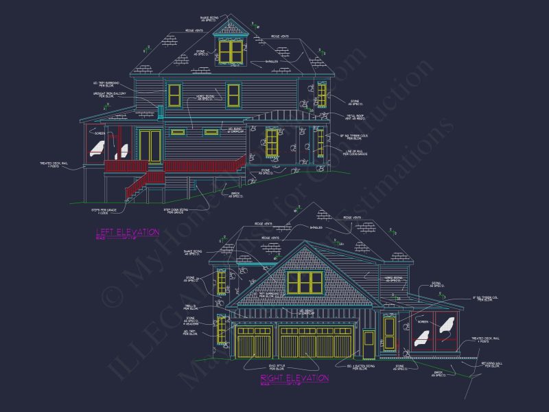 Dream house Architecture Plan with 3D Blueprint Designs