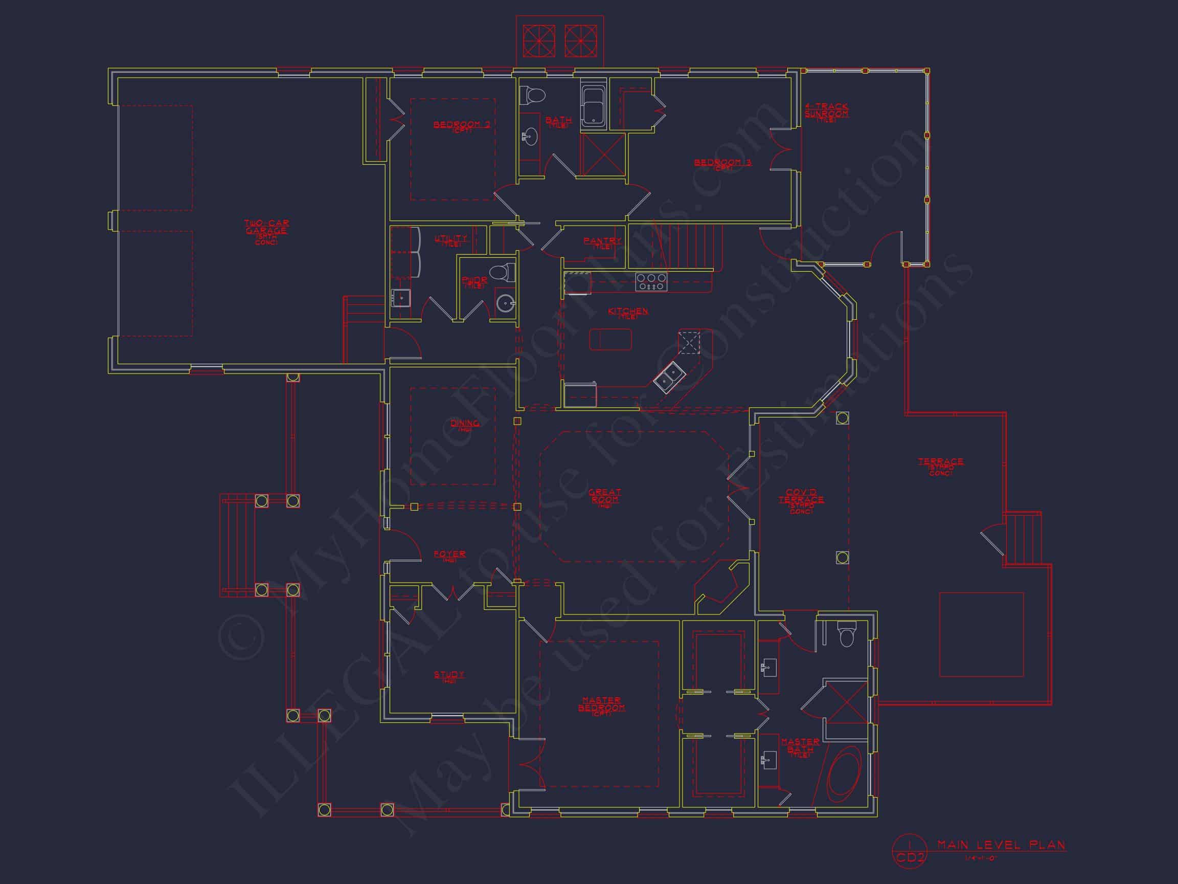 Dream house Floor Plan: CAD Architectural Designs & Blueprint