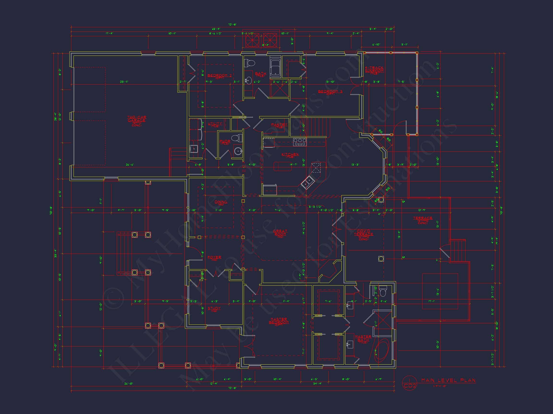 Dream house Floor Plan: CAD Architectural Designs & Blueprint