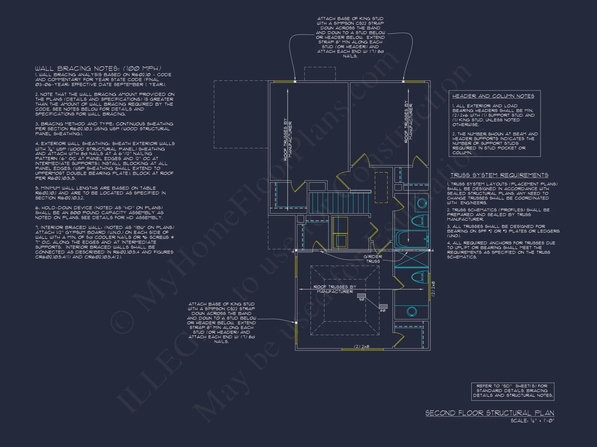 Efficient 2-Story house Plan with 3 Bedrooms and CAD Design