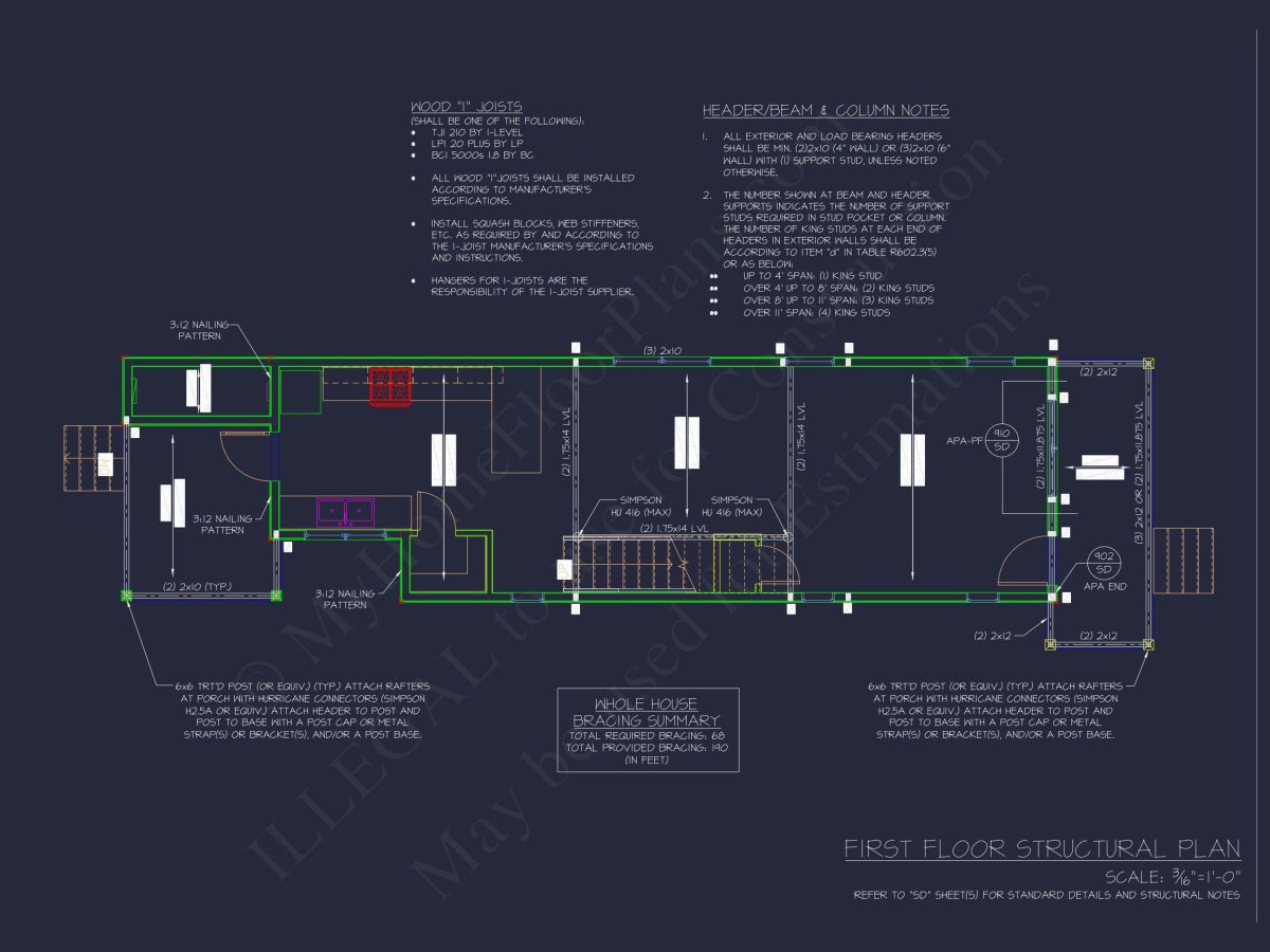 Efficient 3-Story house Floor Plan with CAD Architecture Designs