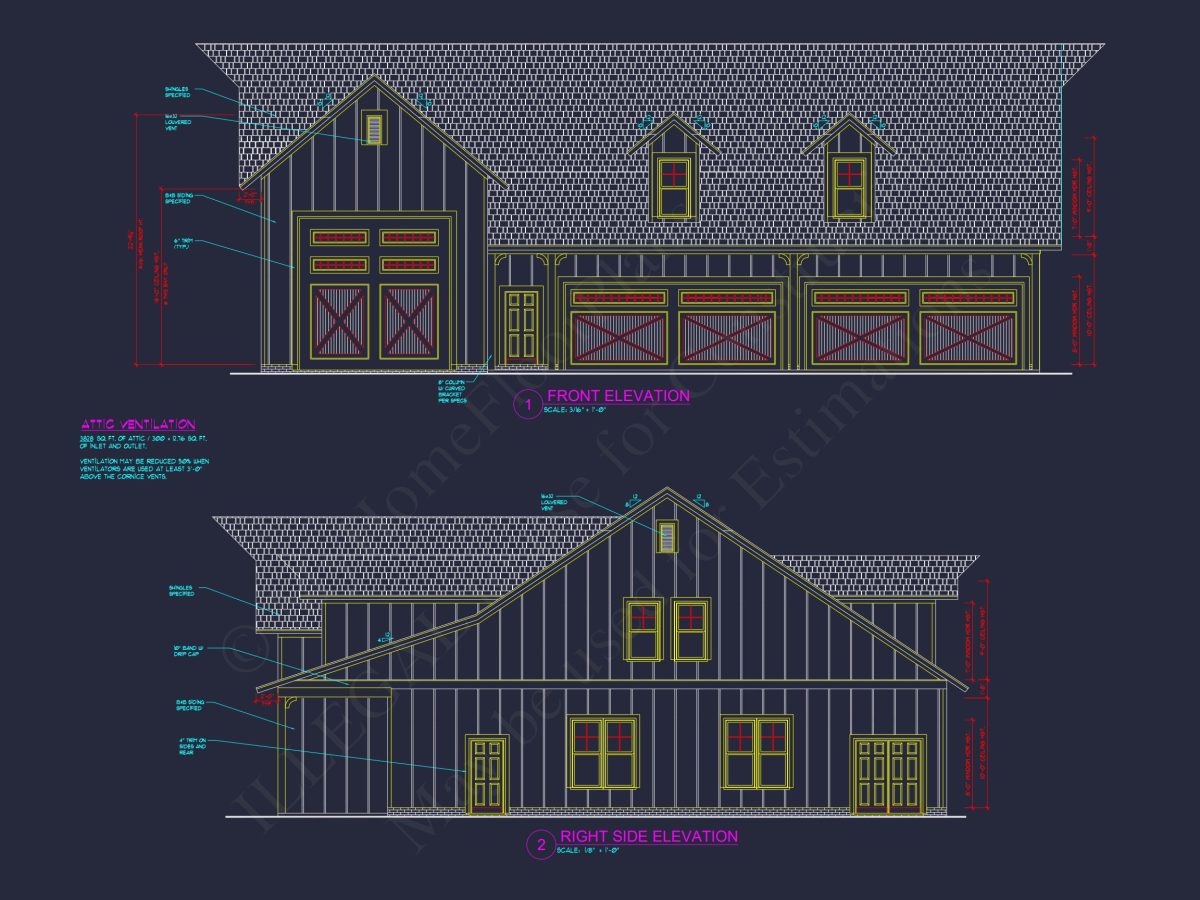 Efficient Garage house Plan with Living Space, Blueprint & CAD Design