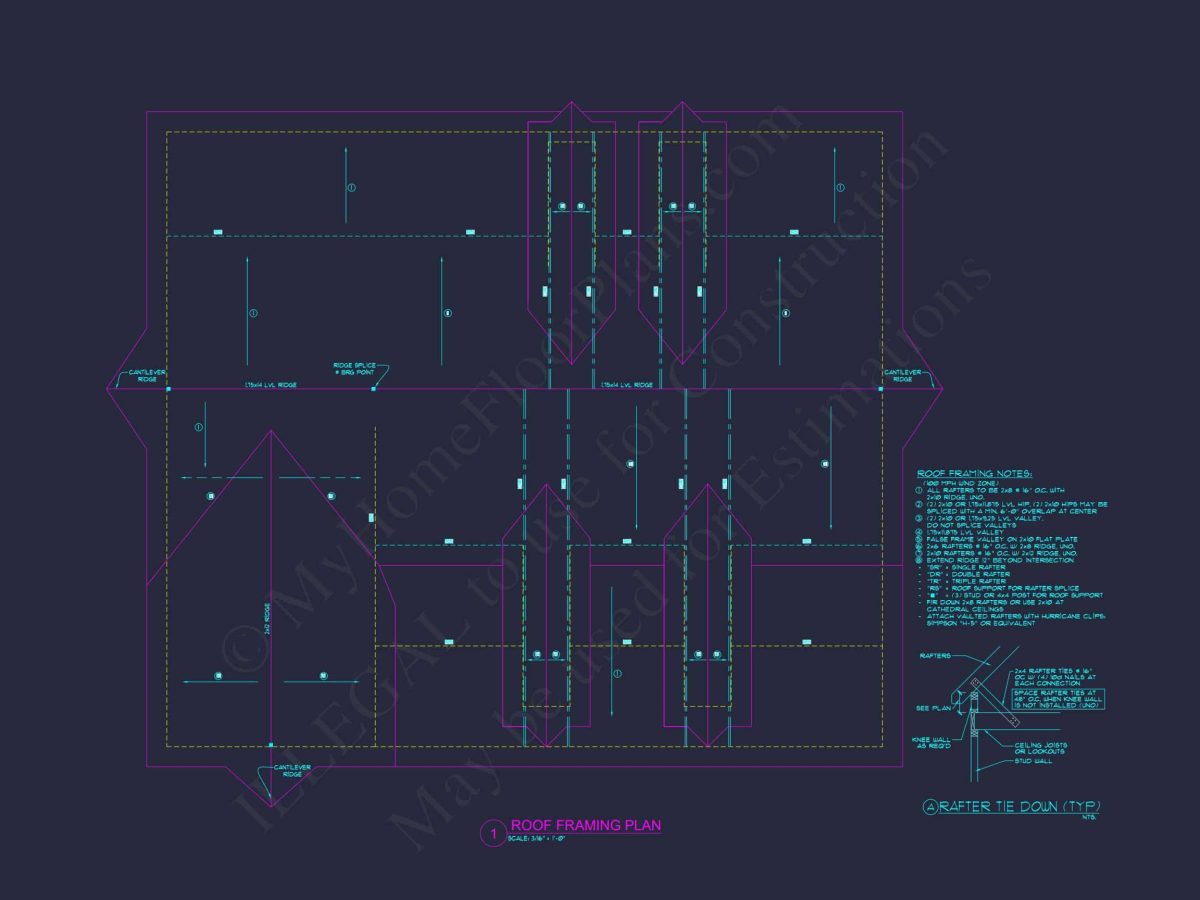 Efficient Garage house Plan with Living Space, Blueprint & CAD Design