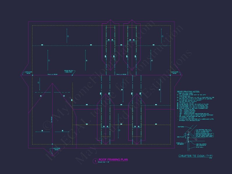 Efficient Garage house Plan with Living Space, Blueprint & CAD Design
