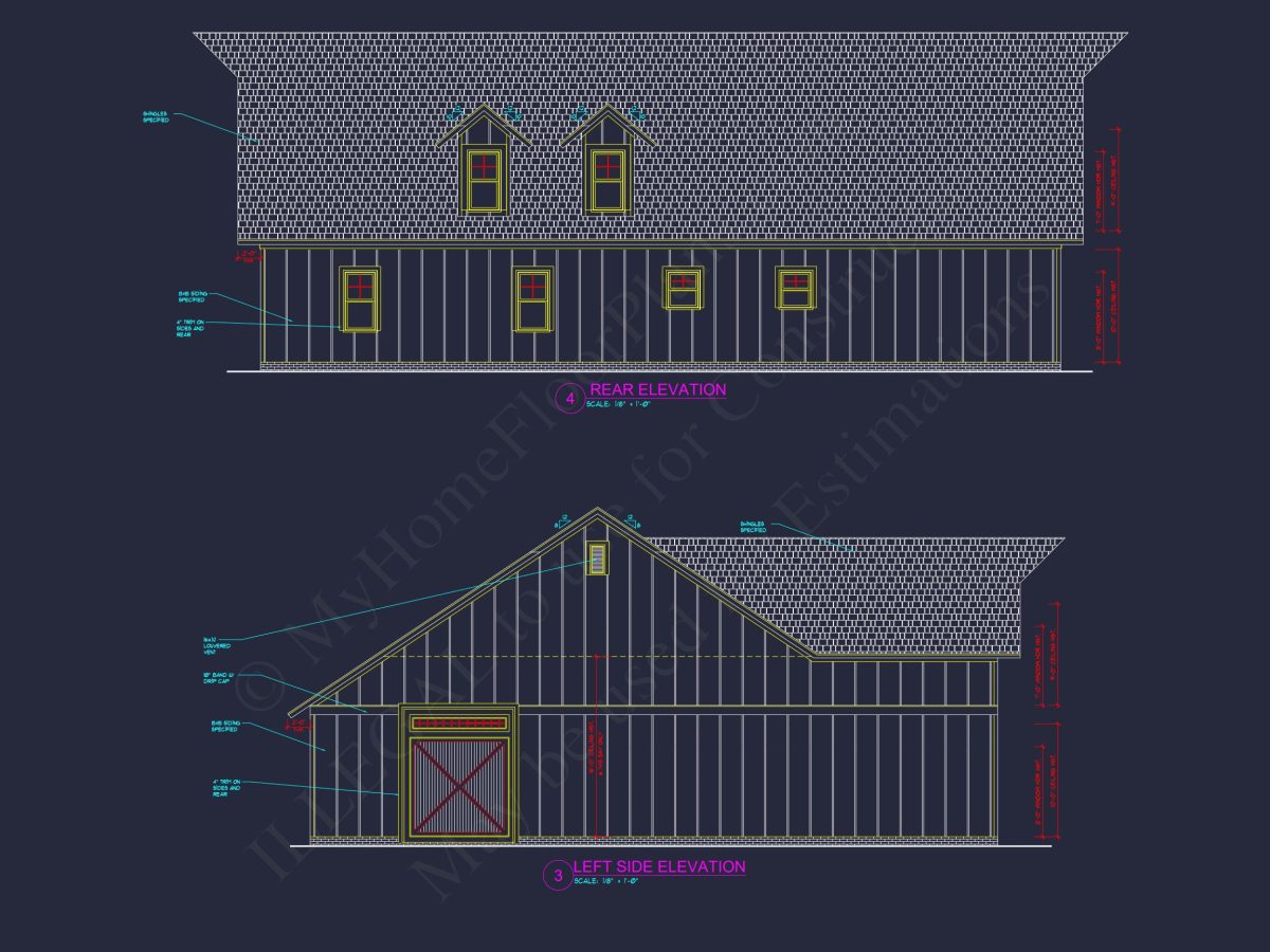 Efficient Garage house Plan with Living Space, Blueprint & CAD Design