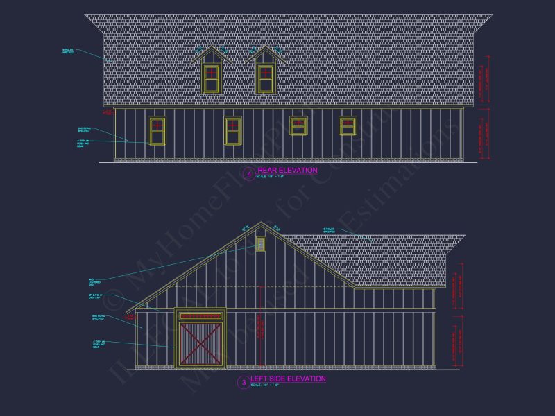 Efficient Garage house Plan with Living Space, Blueprint & CAD Design
