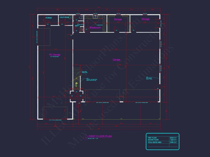 Efficient Garage house Plan with Living Space, Blueprint & CAD Design
