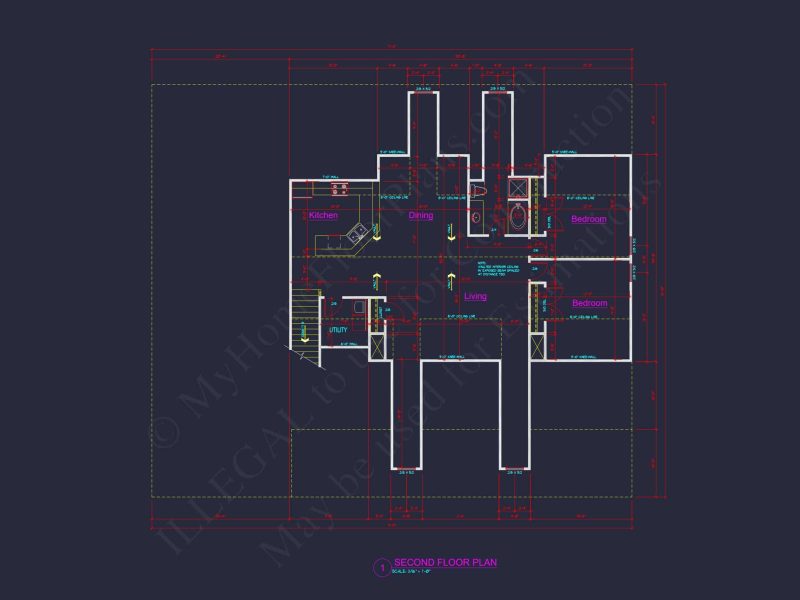 Efficient Garage house Plan with Living Space, Blueprint & CAD Design