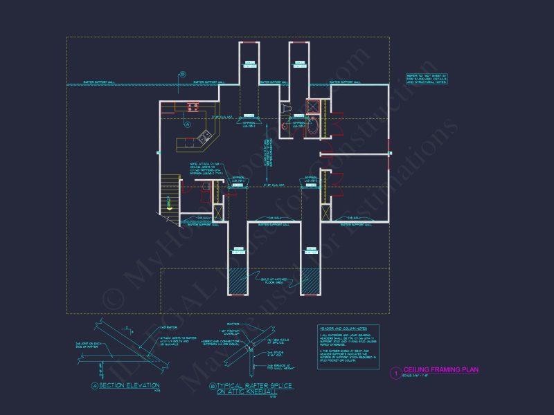 Efficient Garage house Plan with Living Space, Blueprint & CAD Design