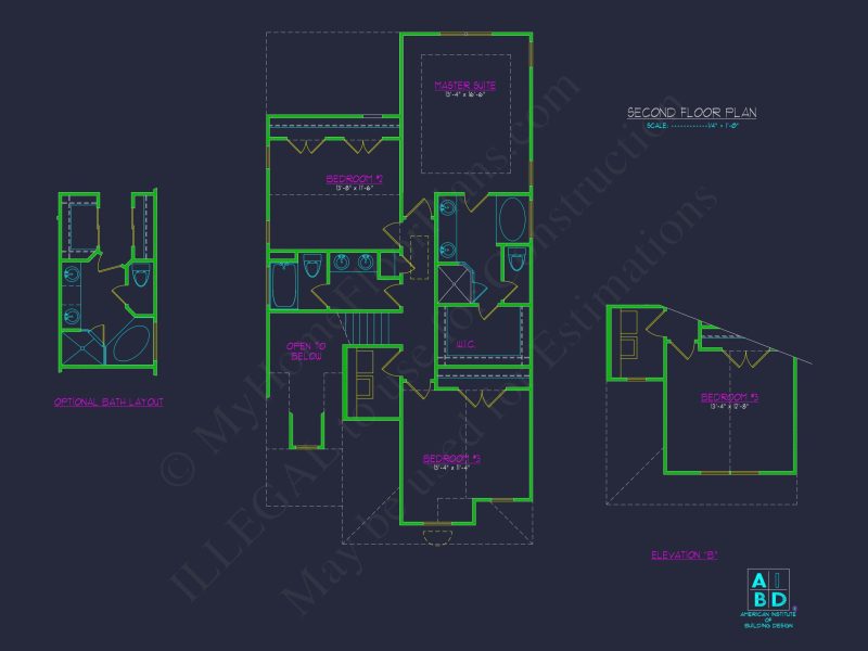 Efficient house Plan CAD Blueprint for Traditional Designs