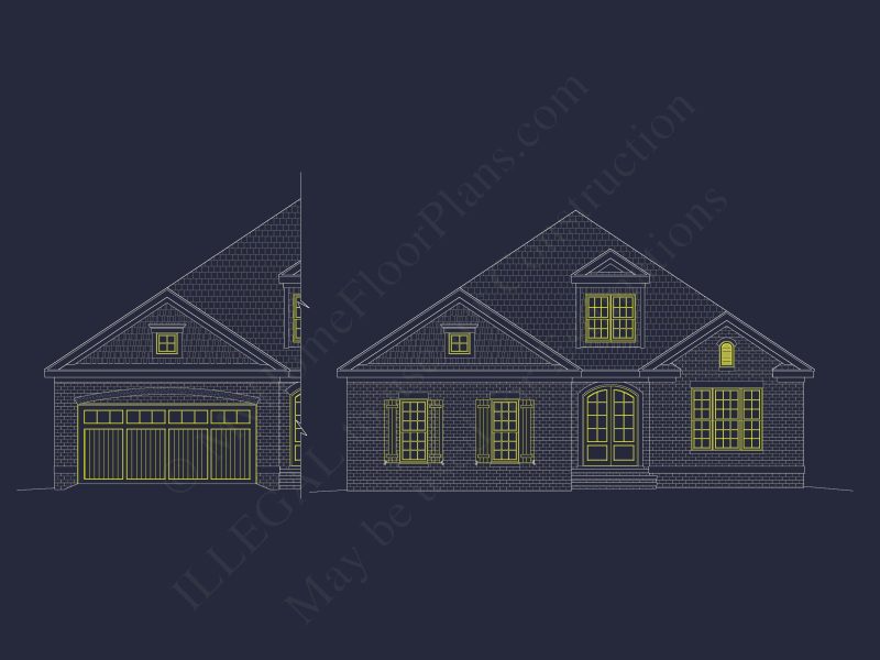Efficient house Plan: CAD-Ready Floor Plan Blueprint Designs