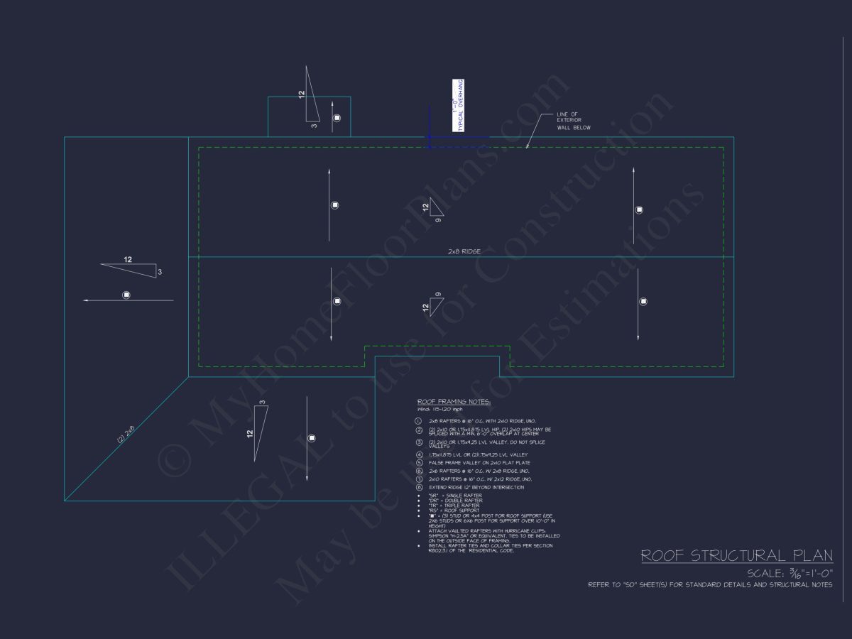 Efficient house Plan with CAD Designs and 3 Bedrooms
