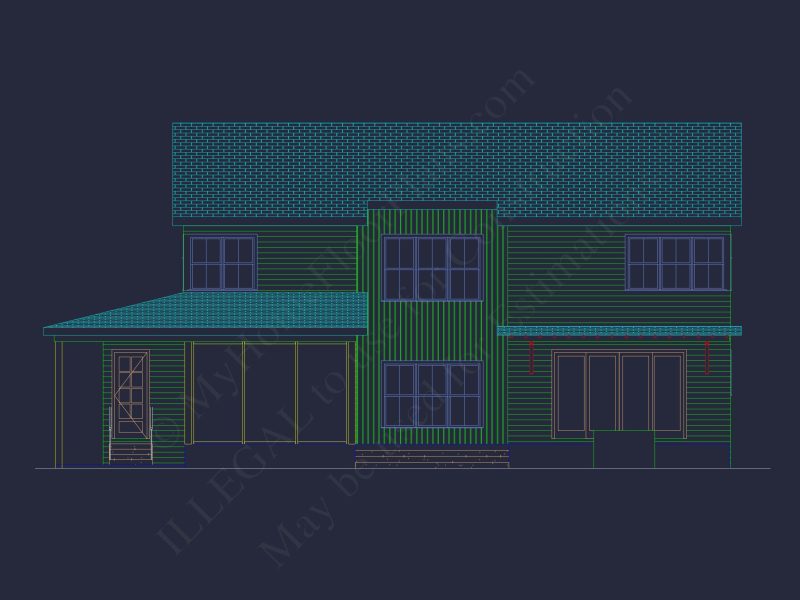 Efficient house Plan with CAD Designs and 3 Bedrooms