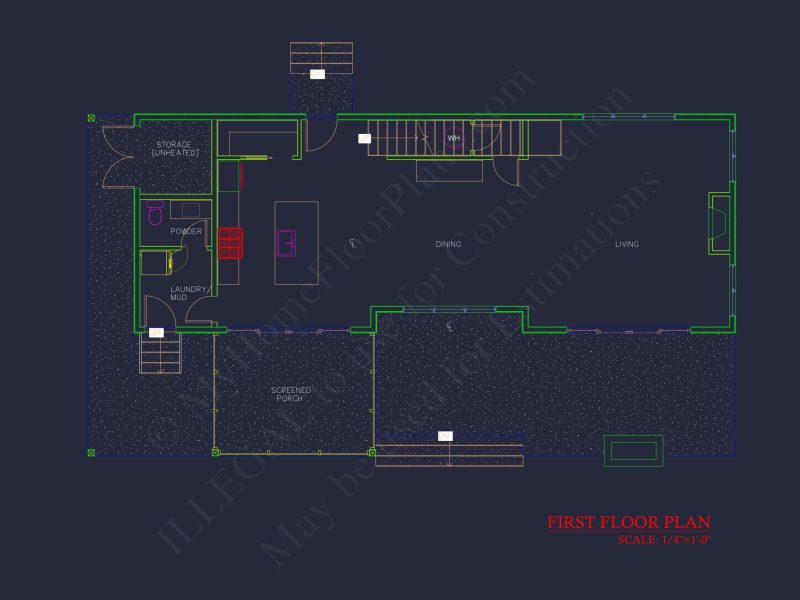 Efficient house Plan with CAD Designs and 3 Bedrooms
