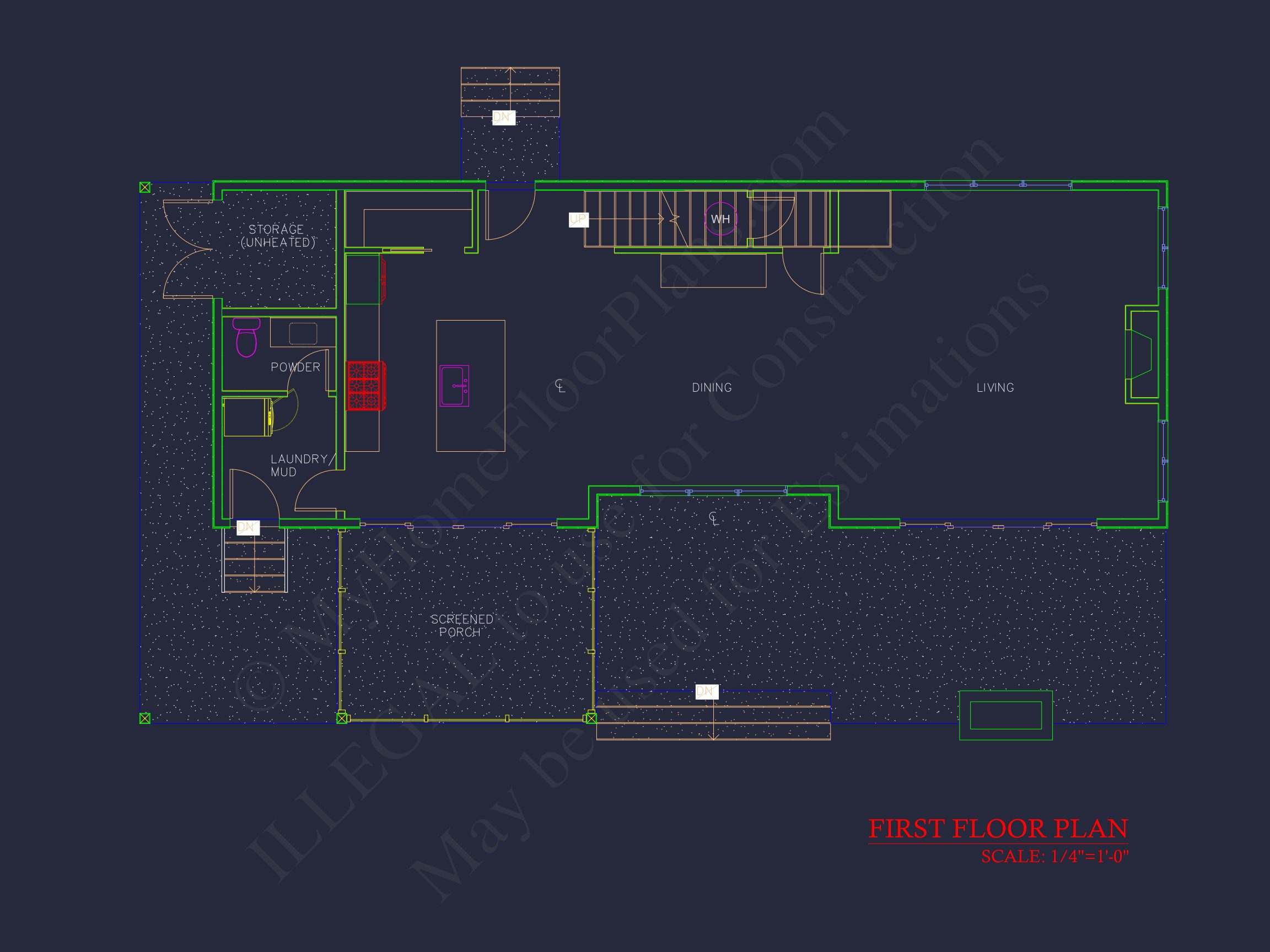 Efficient house Plan with CAD Designs and 3 Bedrooms