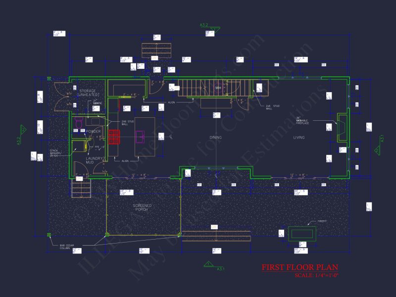 Efficient house Plan with CAD Designs and 3 Bedrooms