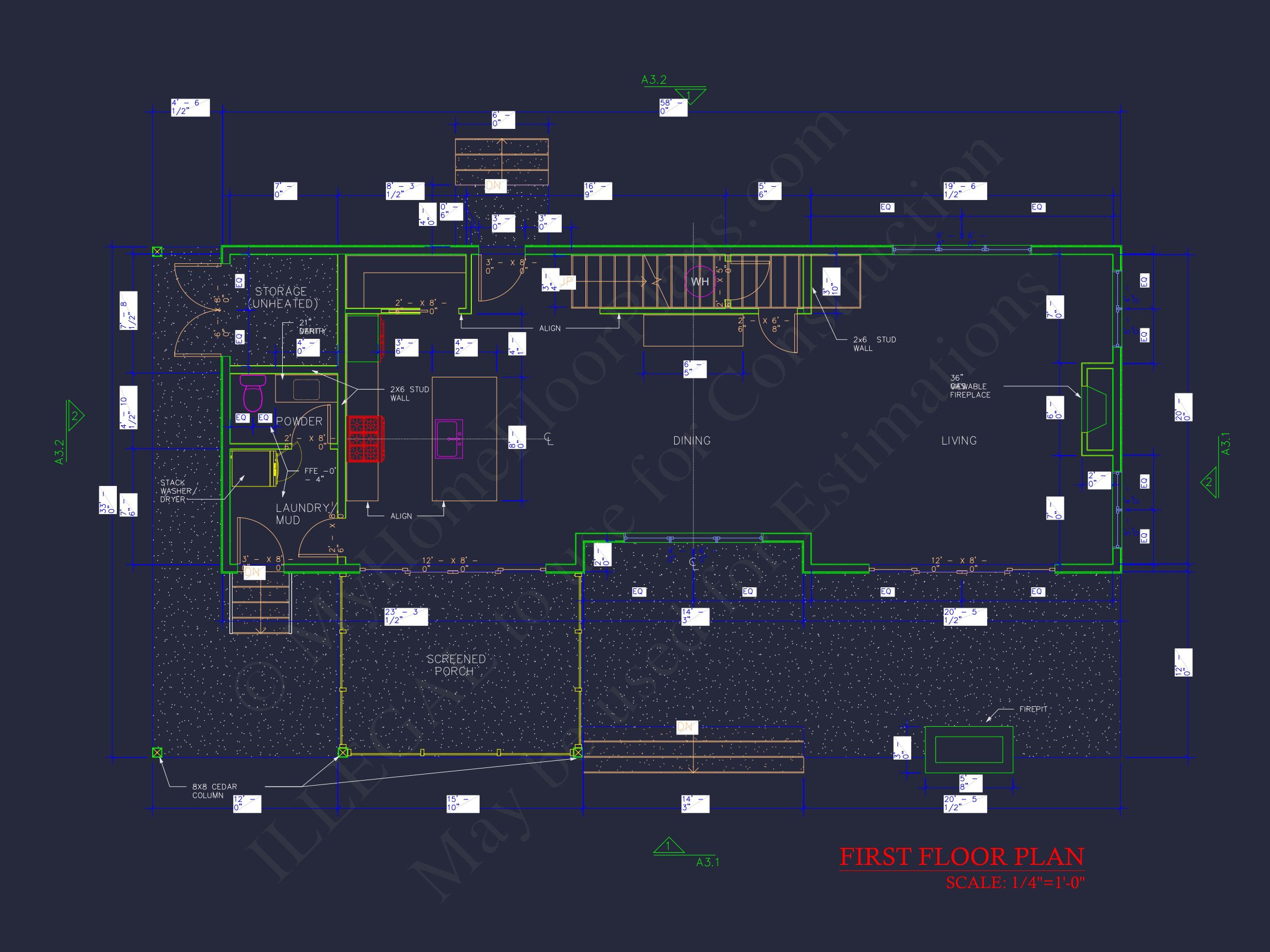 Efficient house Plan with CAD Designs and 3 Bedrooms