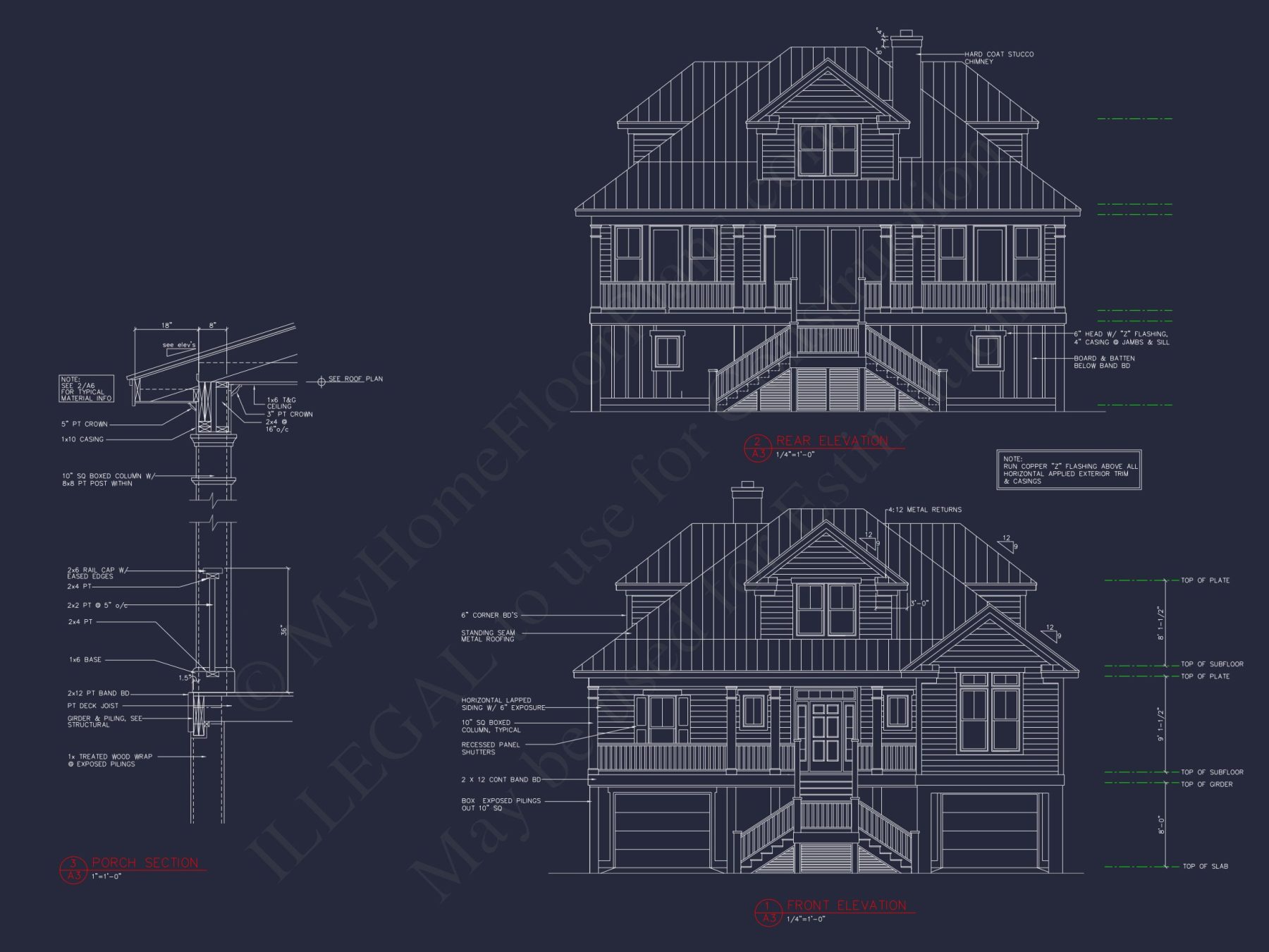 Effortless Coastal Living: house Floor Plan with CAD Designs