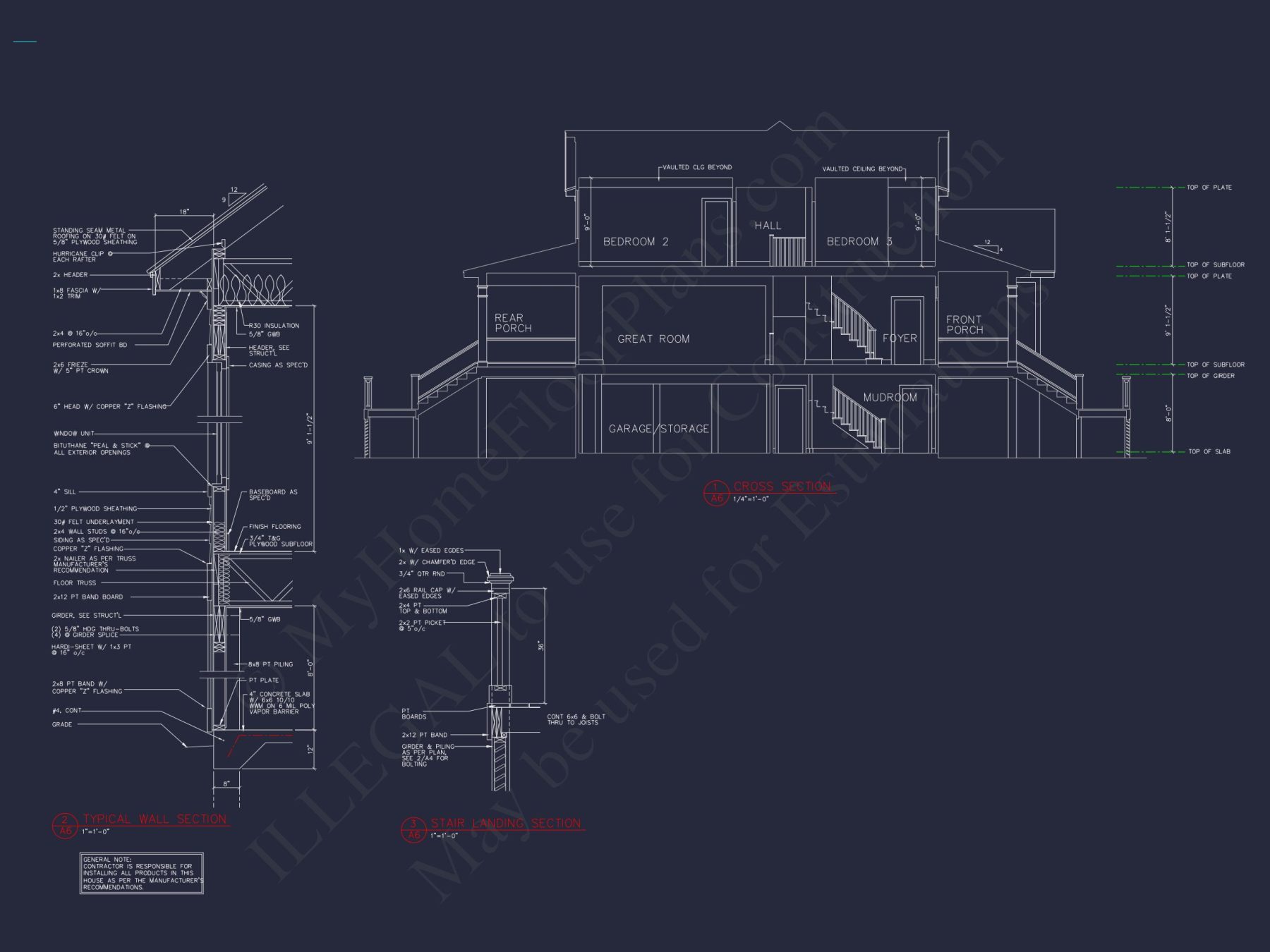 Effortless Coastal Living: house Floor Plan with CAD Designs