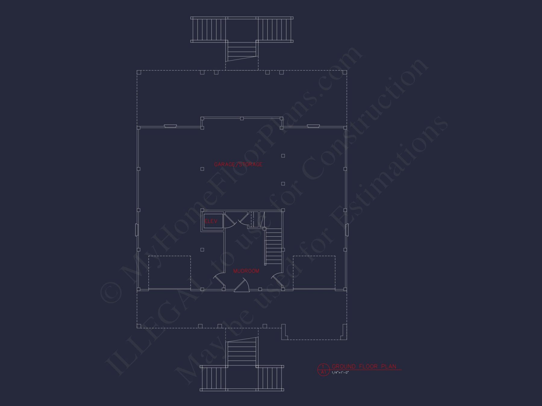 Effortless Coastal Living: house Floor Plan with CAD Designs