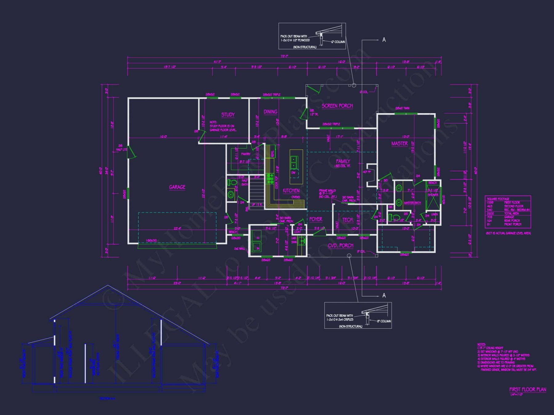 Effortlessly Modern Floor Plan: house Blueprint CAD for Designers