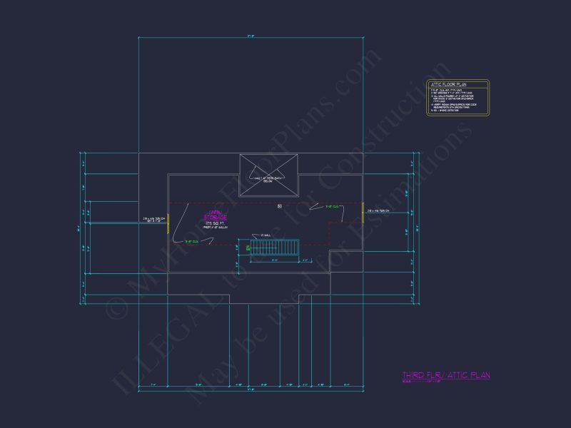 Elegant 2-Story Colonial house Plan with Blueprint CAD Designs