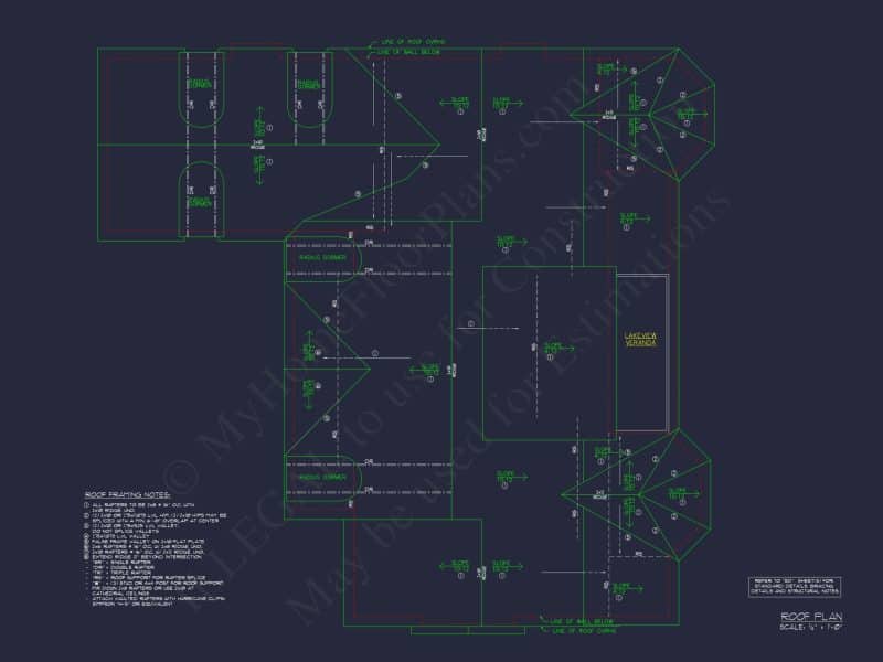Elegant 2-Story house Floor Plan with CAD Designs & Blueprints