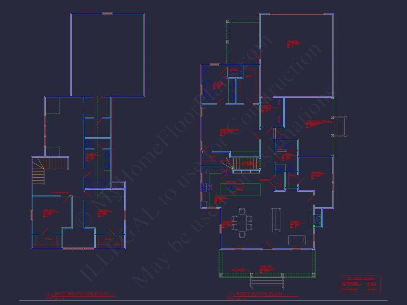 Elegant 2-Story house Plan: Blueprint with CAD Designs