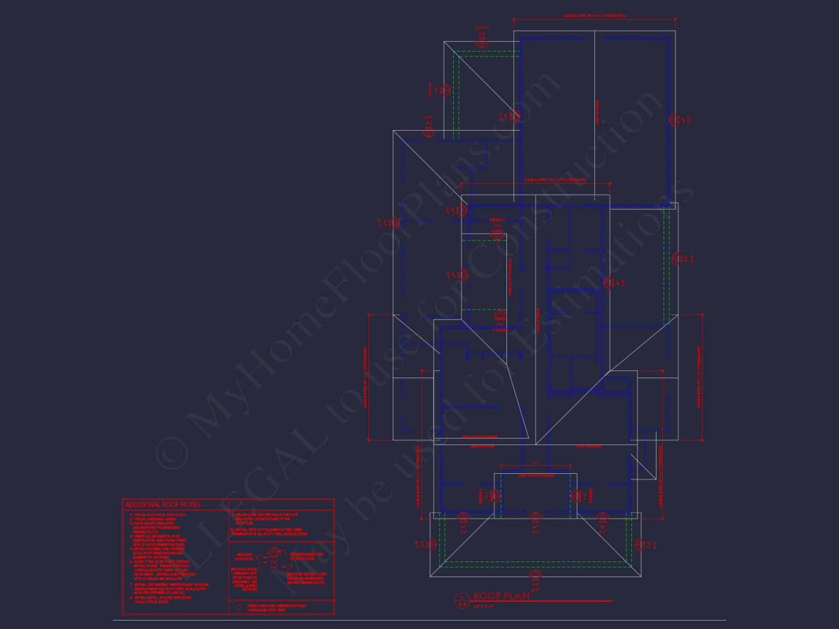 Elegant 2-Story house Plan: Blueprint with CAD Designs