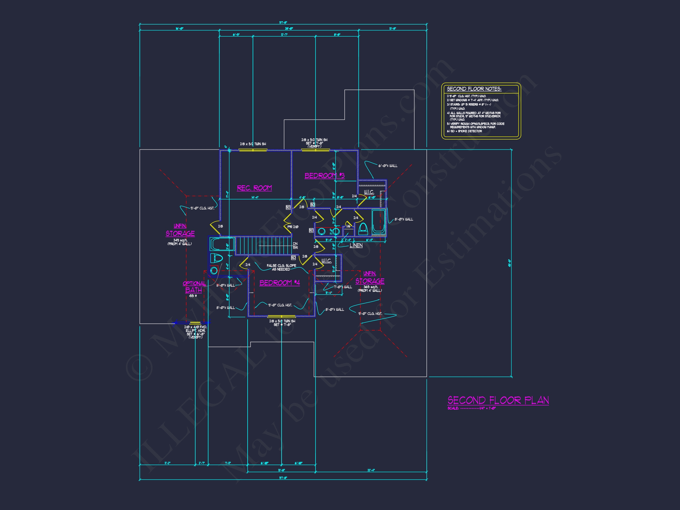 Elegant 2-Story Home Plan with Blueprint and Floor Designs