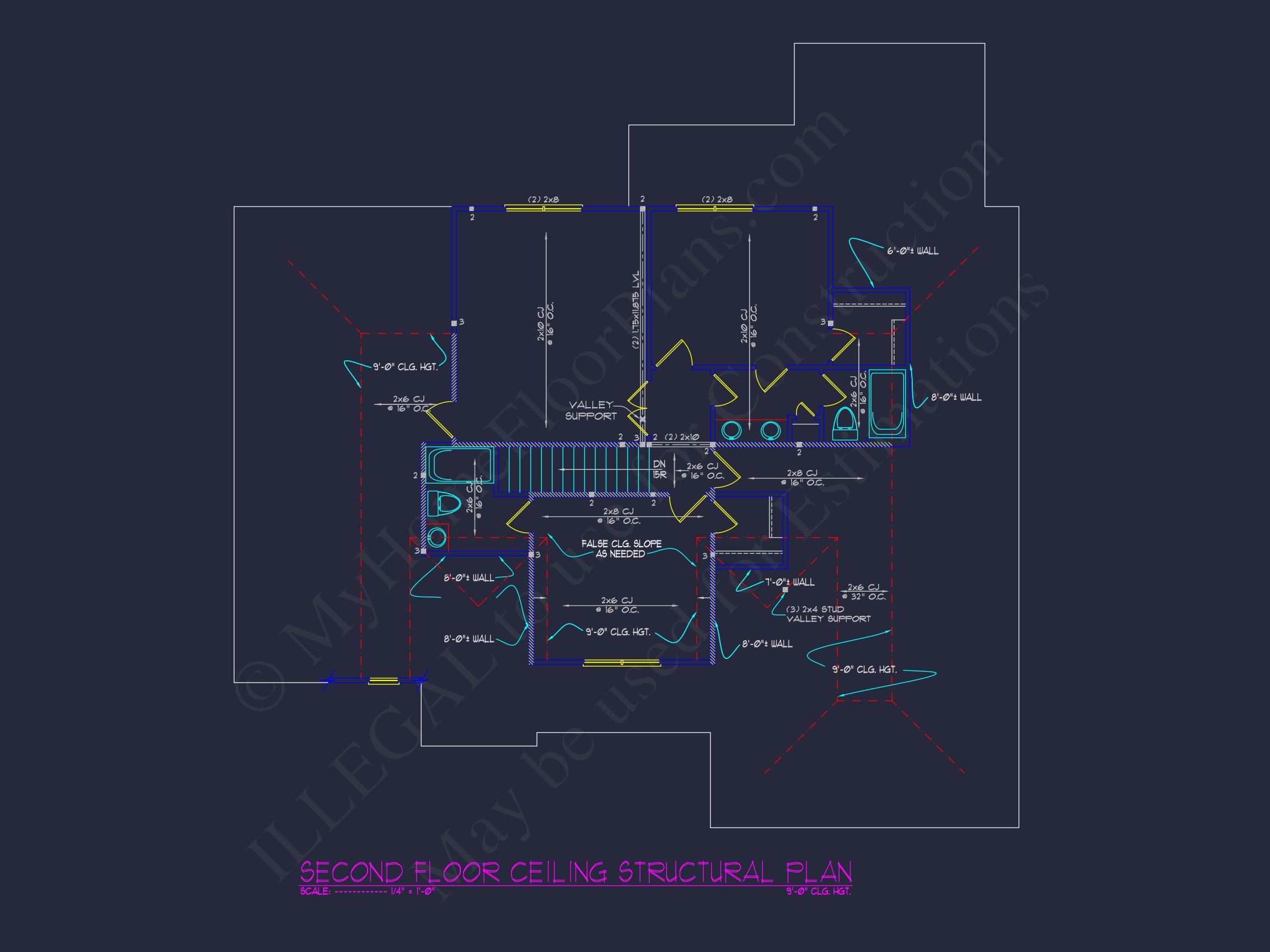 Elegant 2-Story Home Plan with Blueprint and Floor Designs