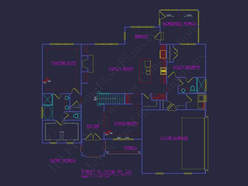 Elegant 2-Story house Plan with Blueprint and Floor Designs