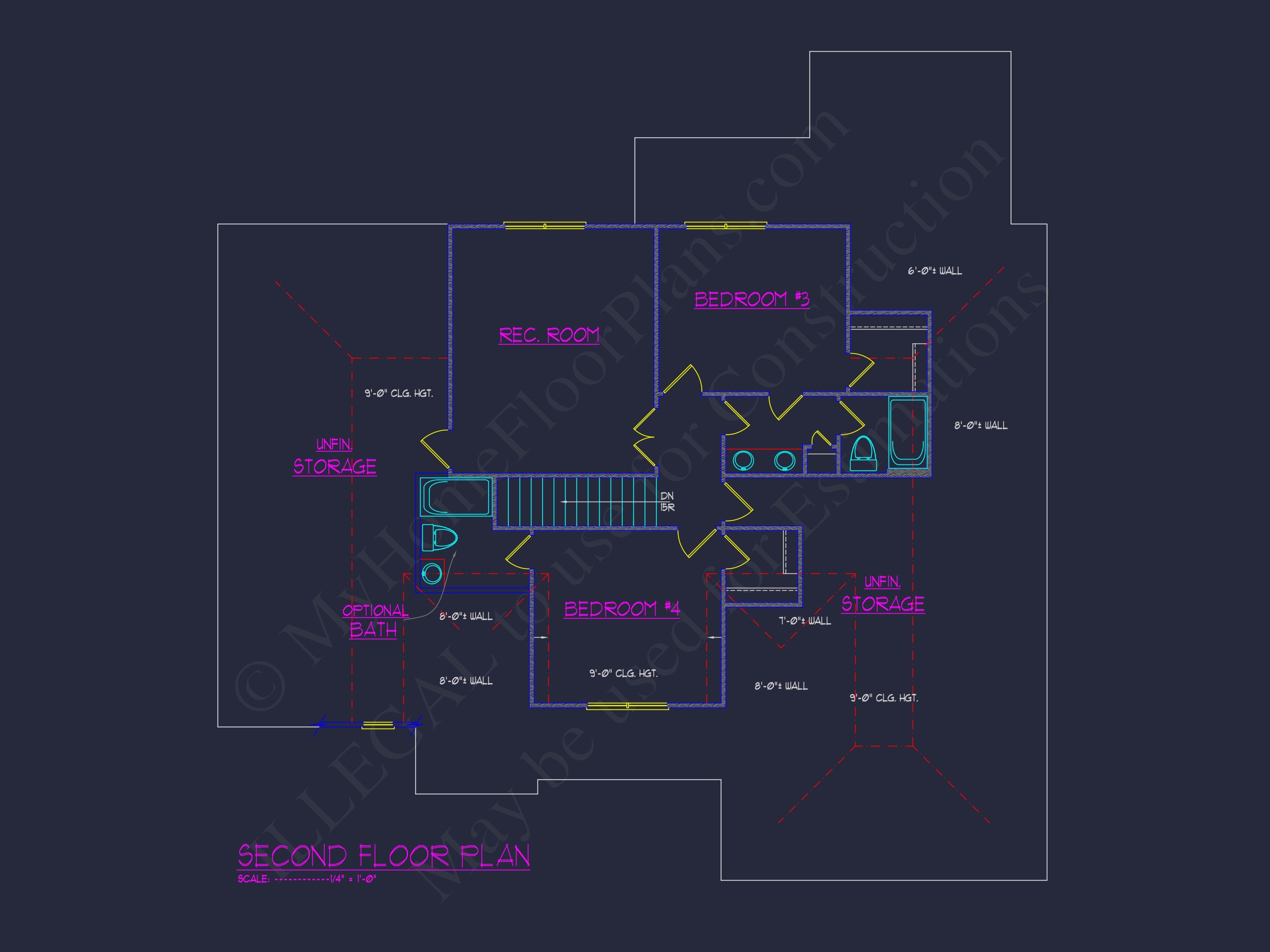 Elegant 2-Story Home Plan with Blueprint and Floor Designs